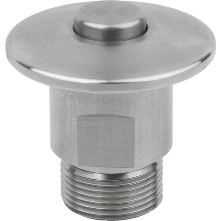 Kipp Lift And Turn Latch, Form:A With Head, D=19, Stainless Steel Bright, Comp:Stainless Steel Bright K1562.11